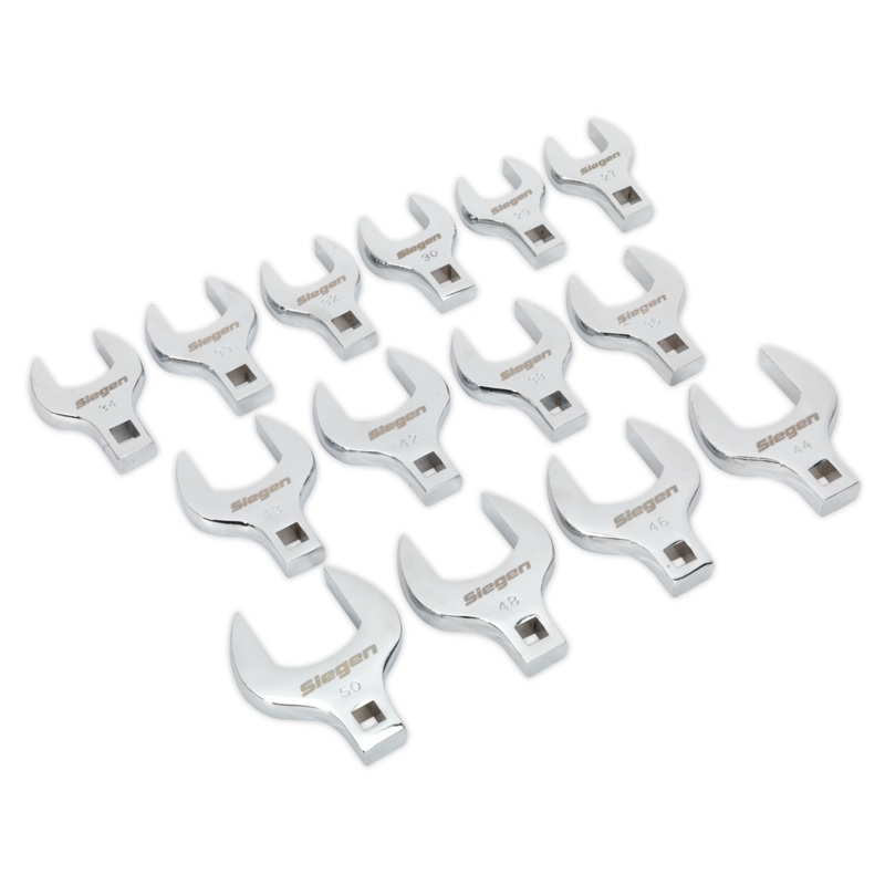 Crow's Foot Open End Spanner Set 14pc 1/2"Sq Drive Metric - S01109