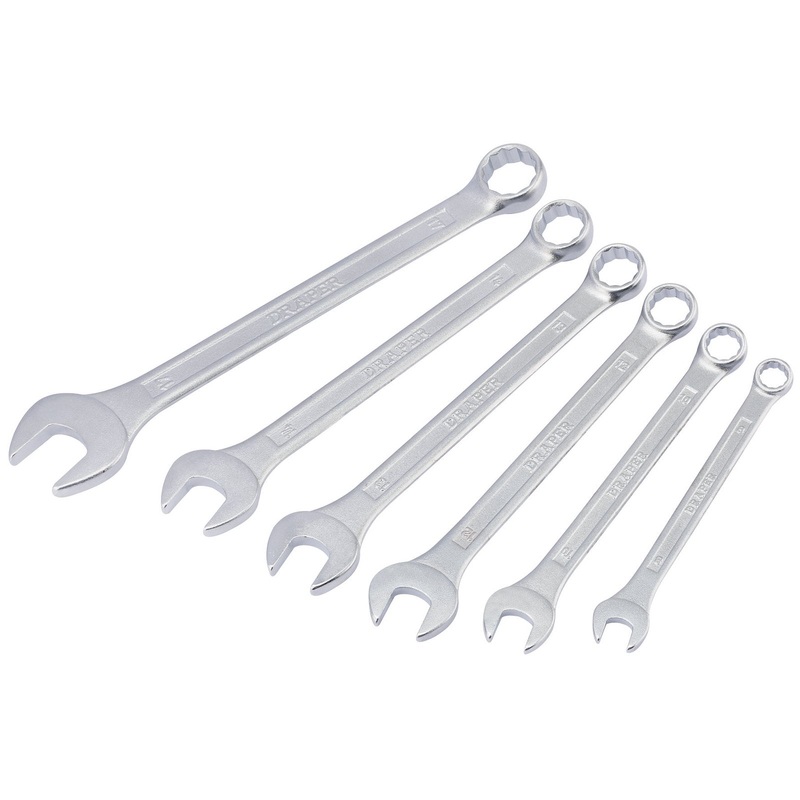 Draper Redline Metric Combination Spanner Set, 8 - 17mm (6 Piece) - RL-DB-SS6