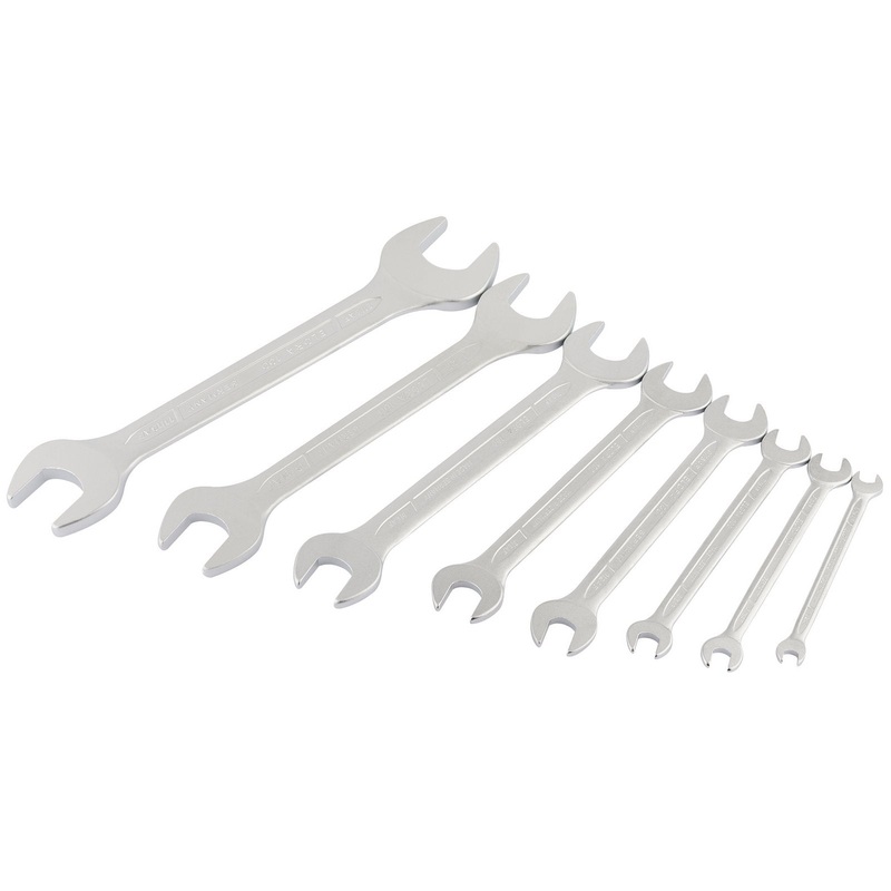 Draper Long Imperial Open End Spanner Set (8 Piece) - 100S 8AF